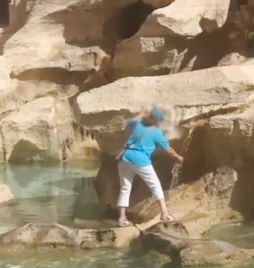 Woman in The Trevi Fountain small