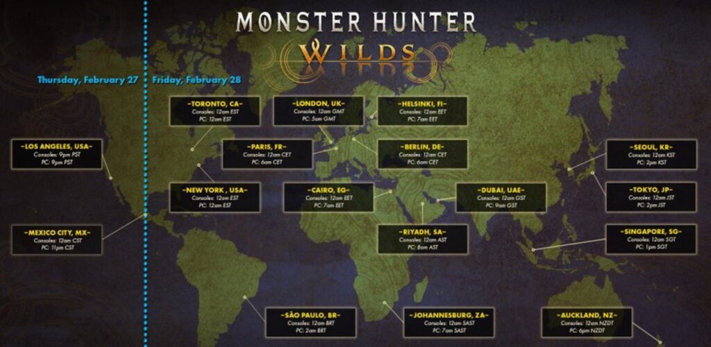 Preload Times for Monster Hunter Wilds