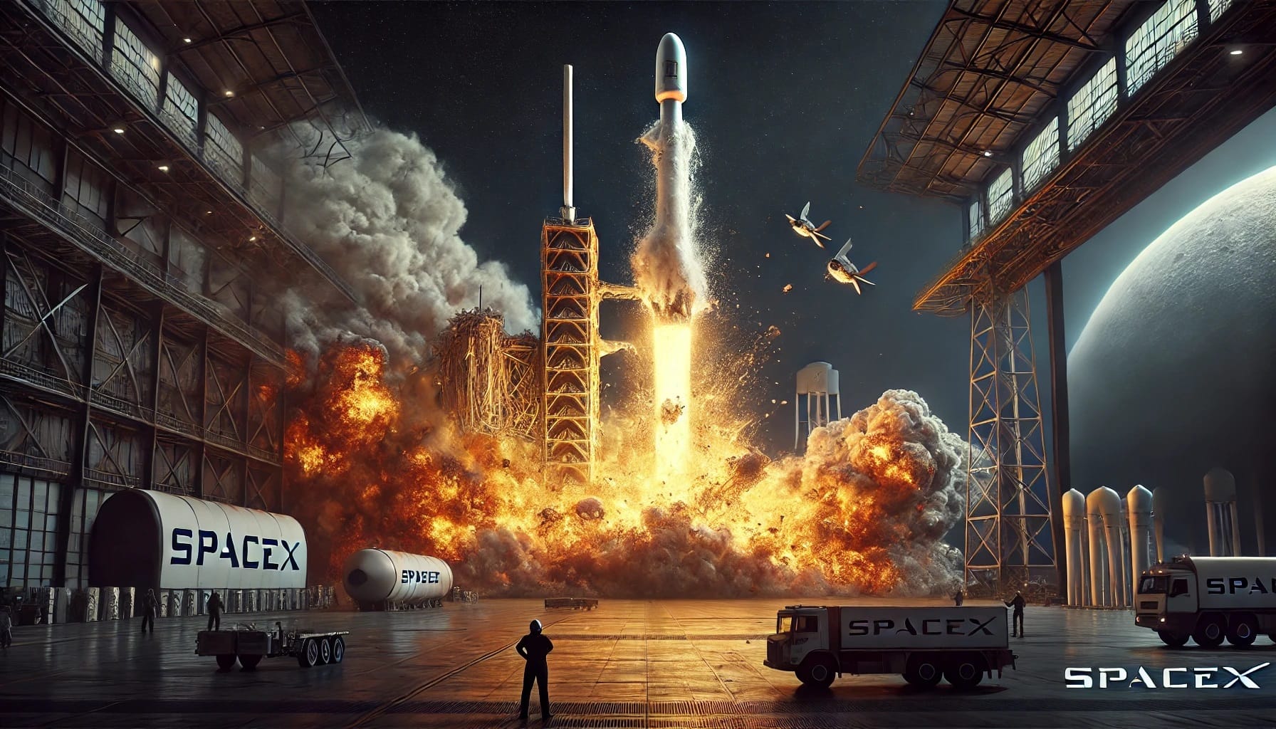 SpaceX Starship Rocket Launch Explosion