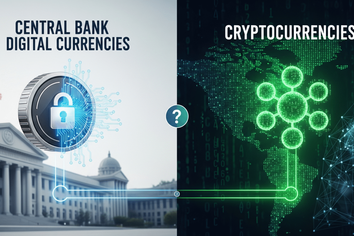Central Bank Digital Currencies vs Cryptocurrencies