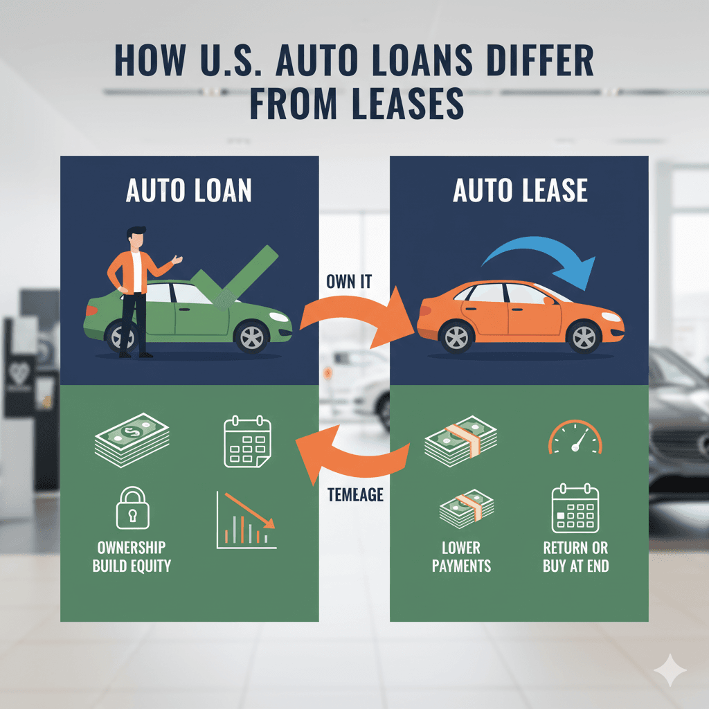 How U.S. Auto Loans Differ from Leases