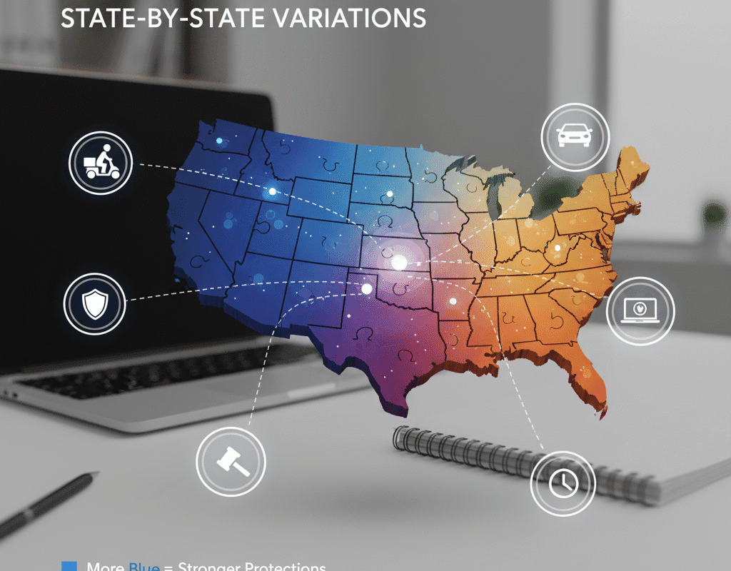 How U.S. Gig Worker Protections Differ Strongly Across States