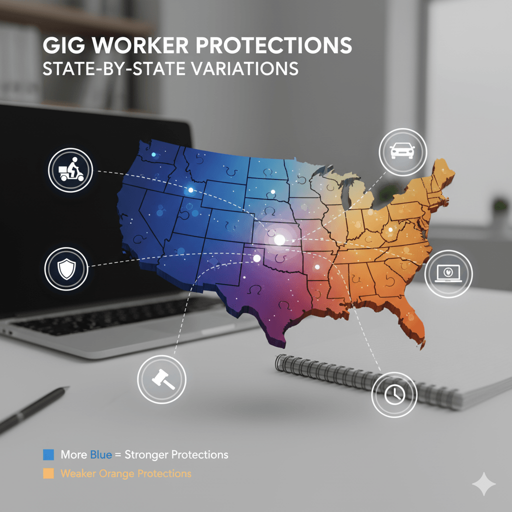 How U.S. Gig Worker Protections Differ Strongly Across States