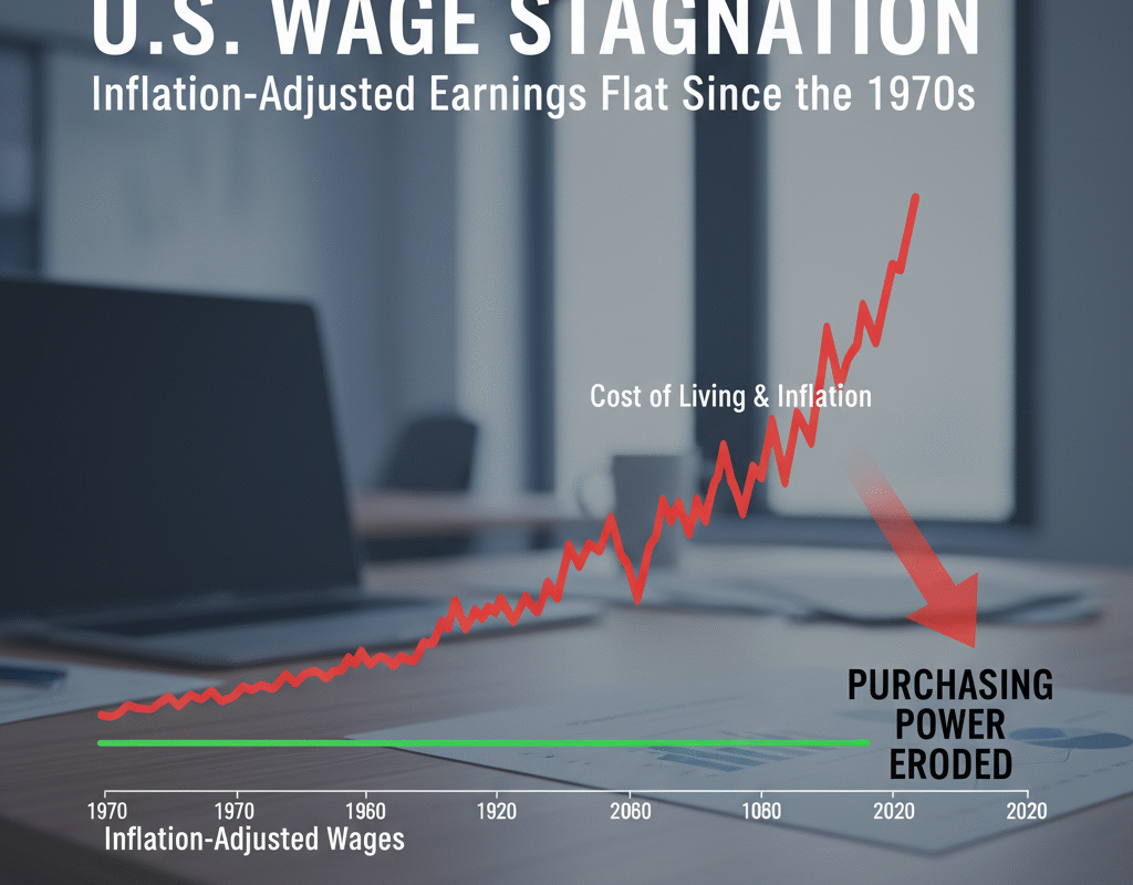 U.S. Inflation-Adjusted Wages Stagnate Despite Economic Growth: Causes, Impact, and What Comes Next - 1 U.S. Inflation-Adjusted Wages Stagnate Despite Economic Growth