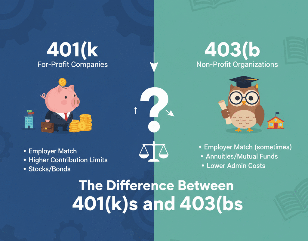 The Difference Between 401(k)s and 403(b)s