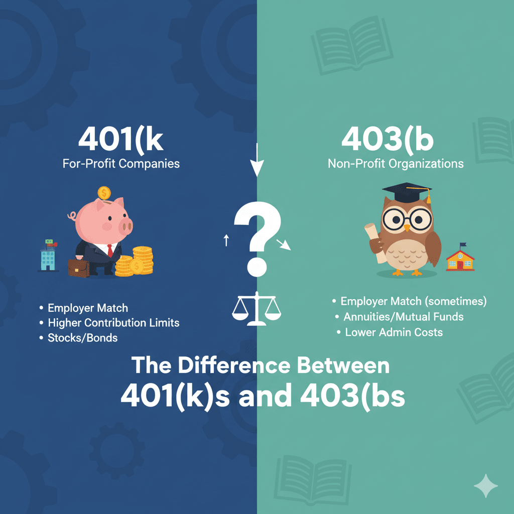 The Difference Between 401(k)s and 403(b)s