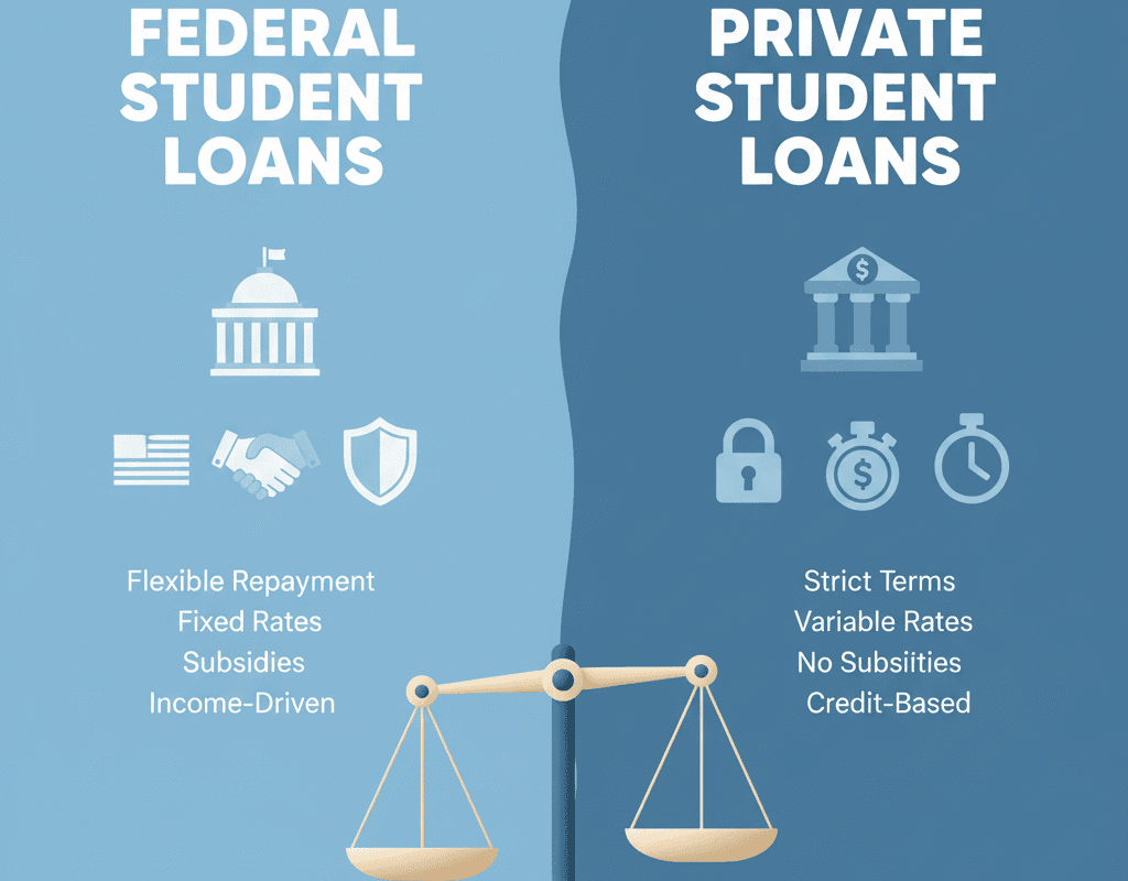 - The Difference Between Federal and Private Student Loans