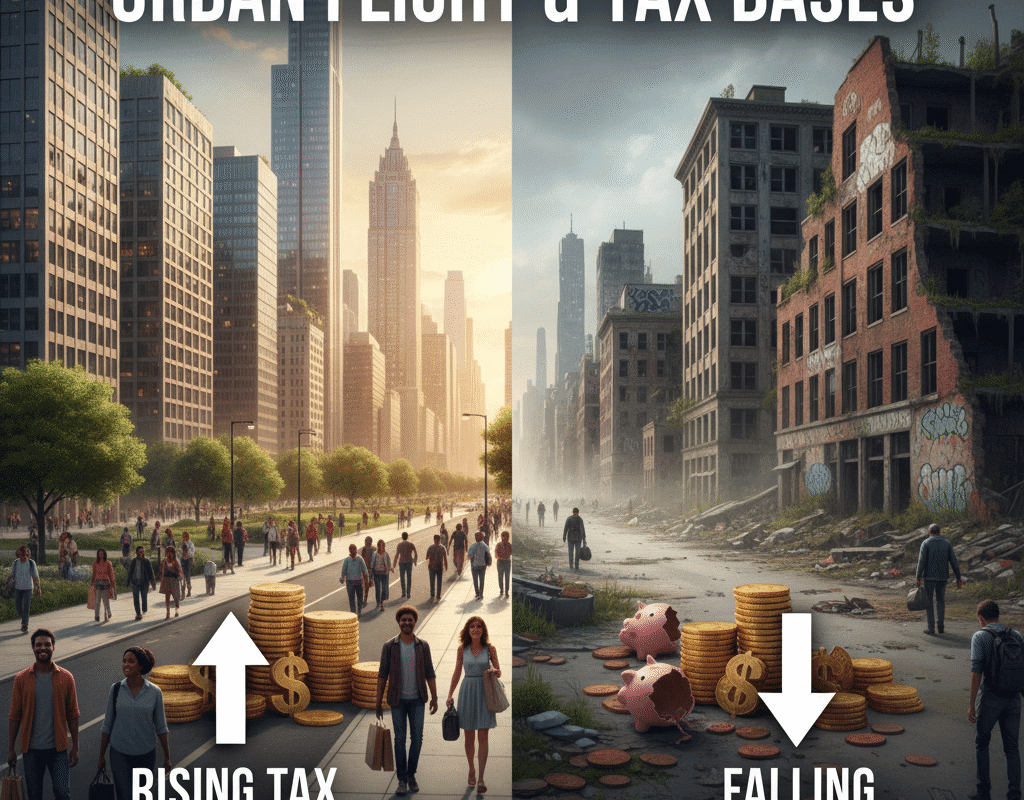 The Impact of Urban Flight on Tax Bases
