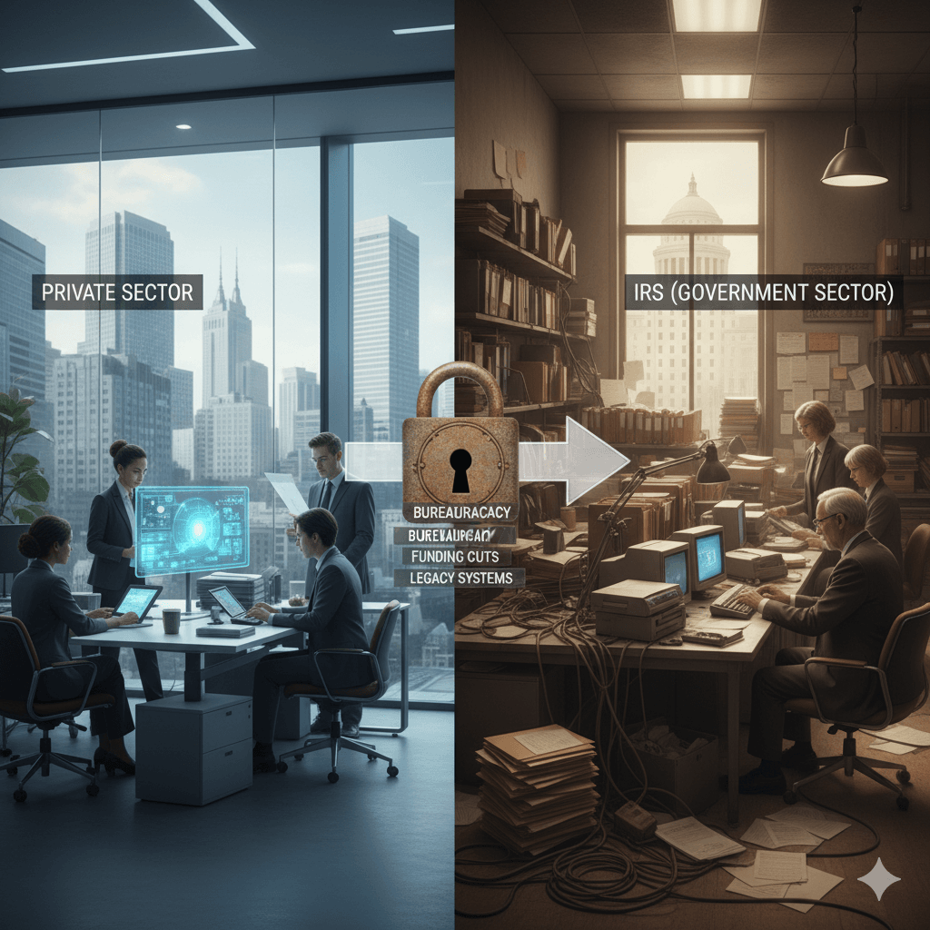 - Why the IRS modernizes slower than private firms